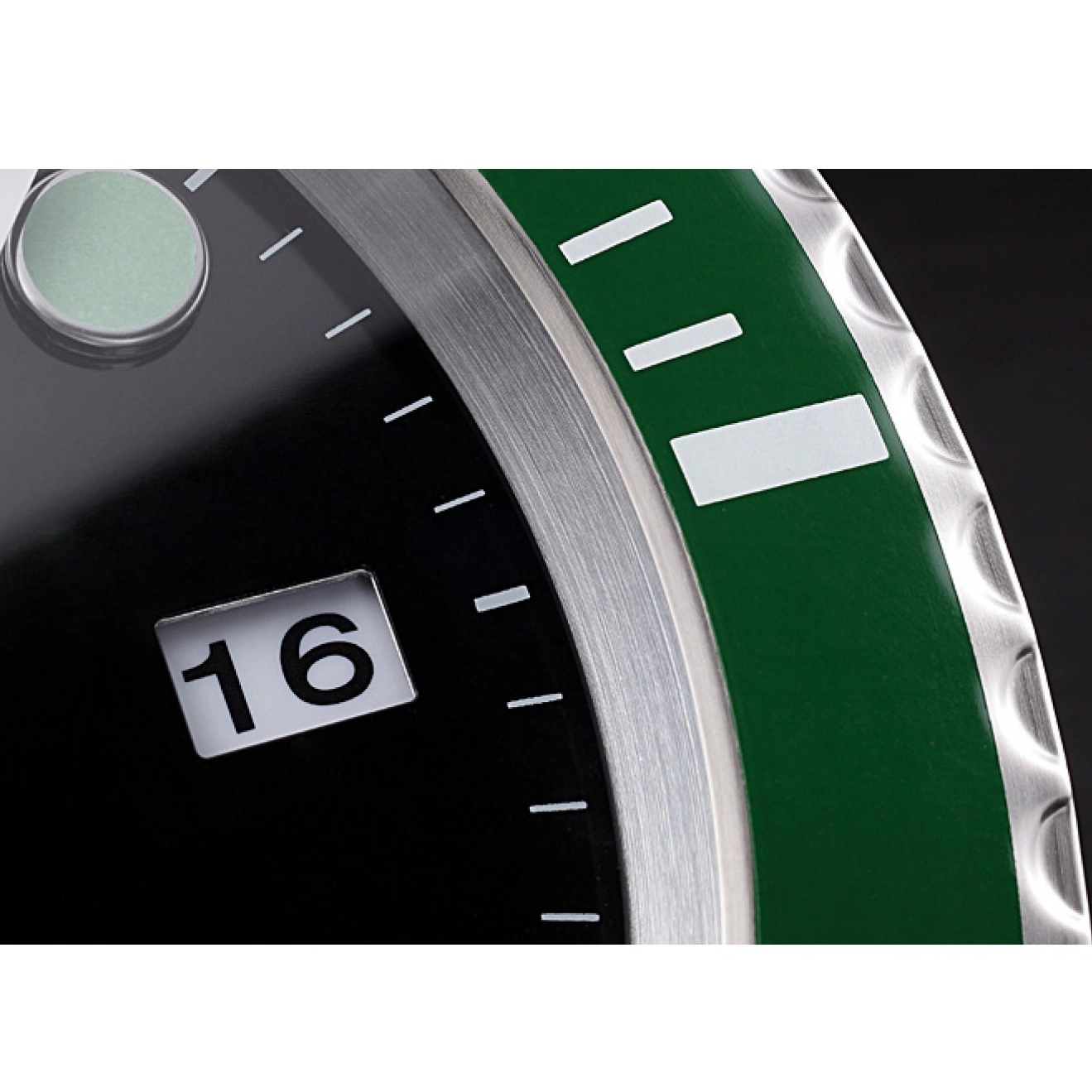 Rolex copies cheap Silver-Green Wall Clock 621912 Rolex Submariner 0819